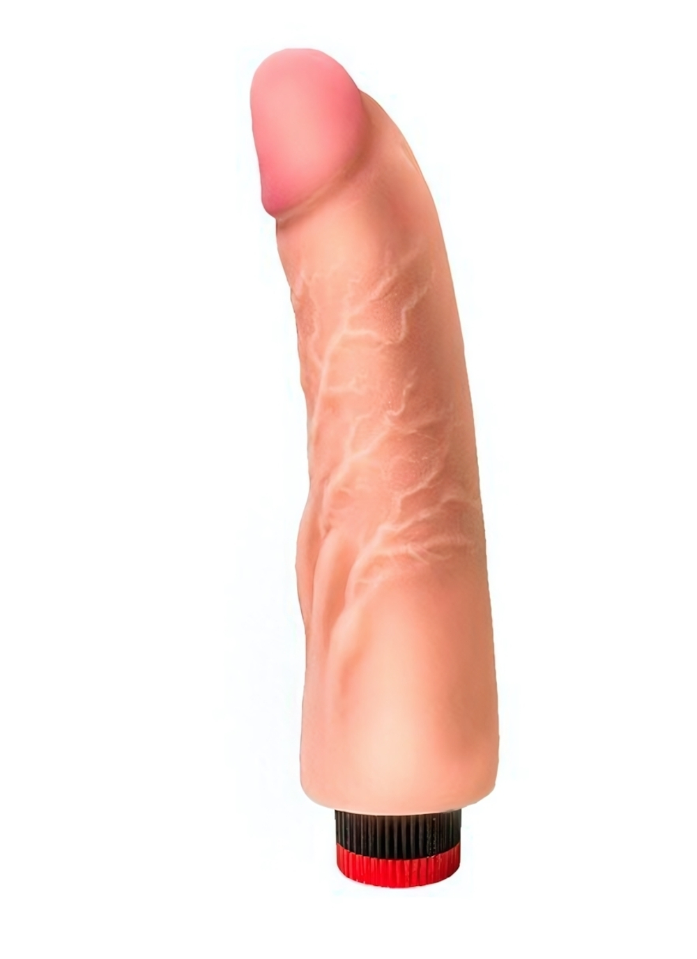 Реалистичный вибратор из неоскина с венками (Цвет: телесный)