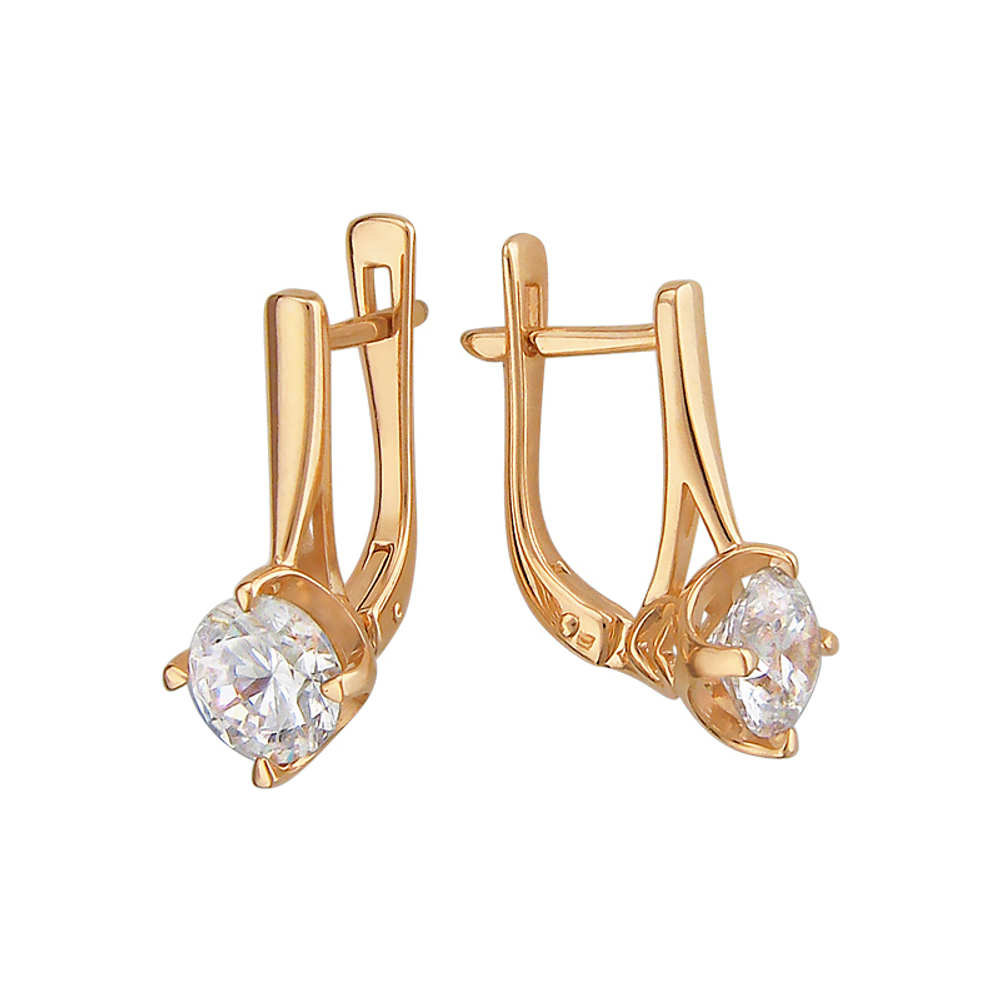 Серьги с кристаллами Swarovski из красного золота 585 пробы JA-S-1С119288