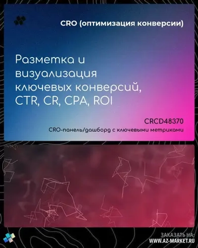 Разметка и визуализация ключевых конверсий, CTR, CR, CPA, ROI