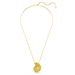 GEMA:PEND BROOCH YEL/GOS
