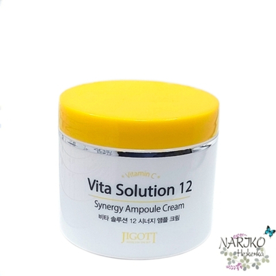 Тонизирующий ампульный осветляющий крем для лица JIGOTT VITA SOLUTION 12, 100 мл.