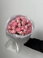 Букет из 21 нежно-розовых пионовидных тюльпанов