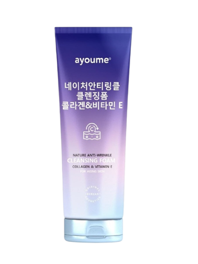 [AYOUME] Пенка для лица антивозрастная с КОЛЛАГЕНОМ и ВИТАМИНОМ Е Nature Anti-Wrinkle Cleansing Foam Collagen & Vitamin E, 100мл