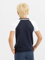 Поло для мальчика AT497 сине-белый
