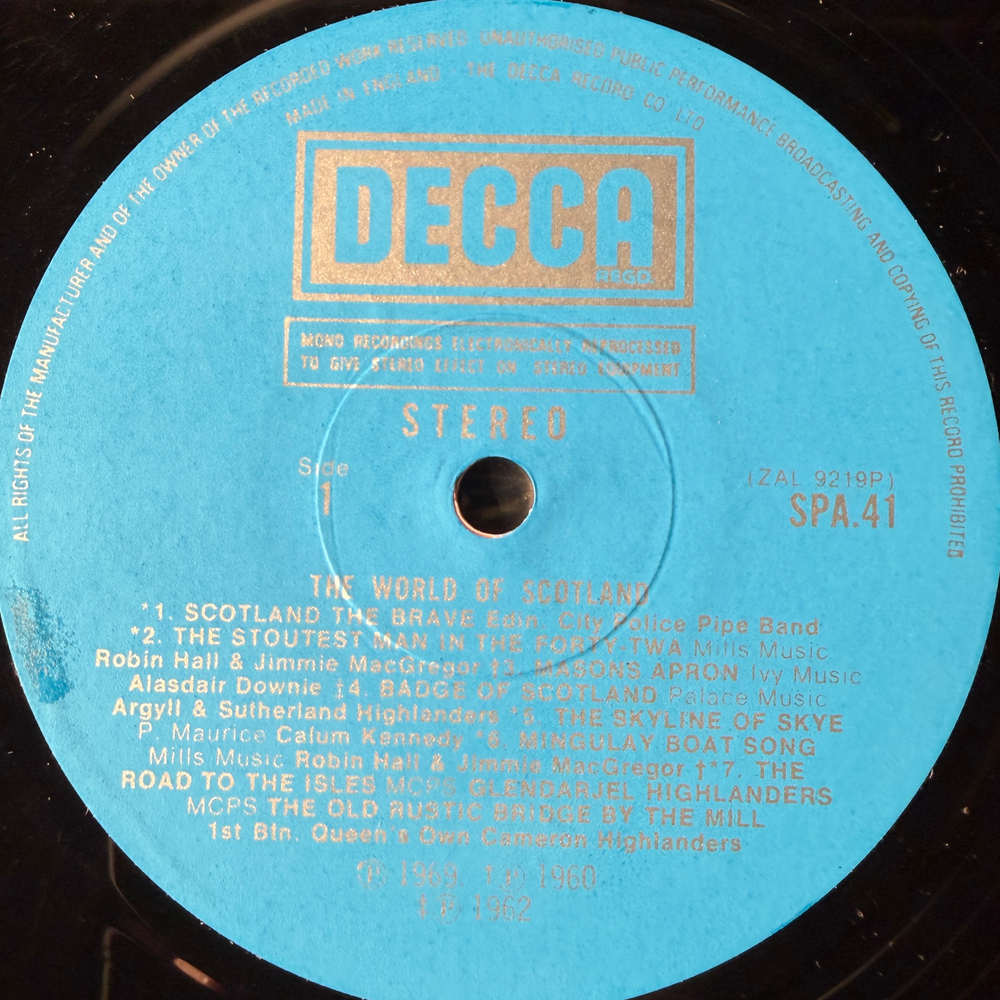 Сборник The World Of Scotland (Англия 1969г.)