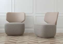 Кресло Ellipse E5.2 (бежевый, экокожа, рогожка)