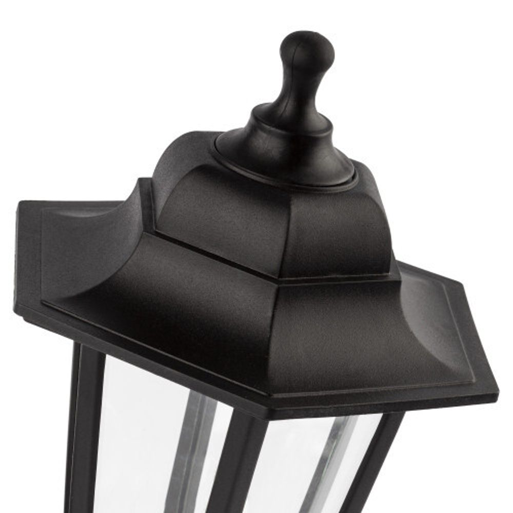 Садово-парковый светильник ЭРА НБУ 06-60-001 черный 6 гранный настенный IP44 Е27 max60Вт