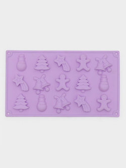 Форма для конфет и шоколада «Ёлочки - иголочки»  30×17.3×1.3 см, 15 ячеек