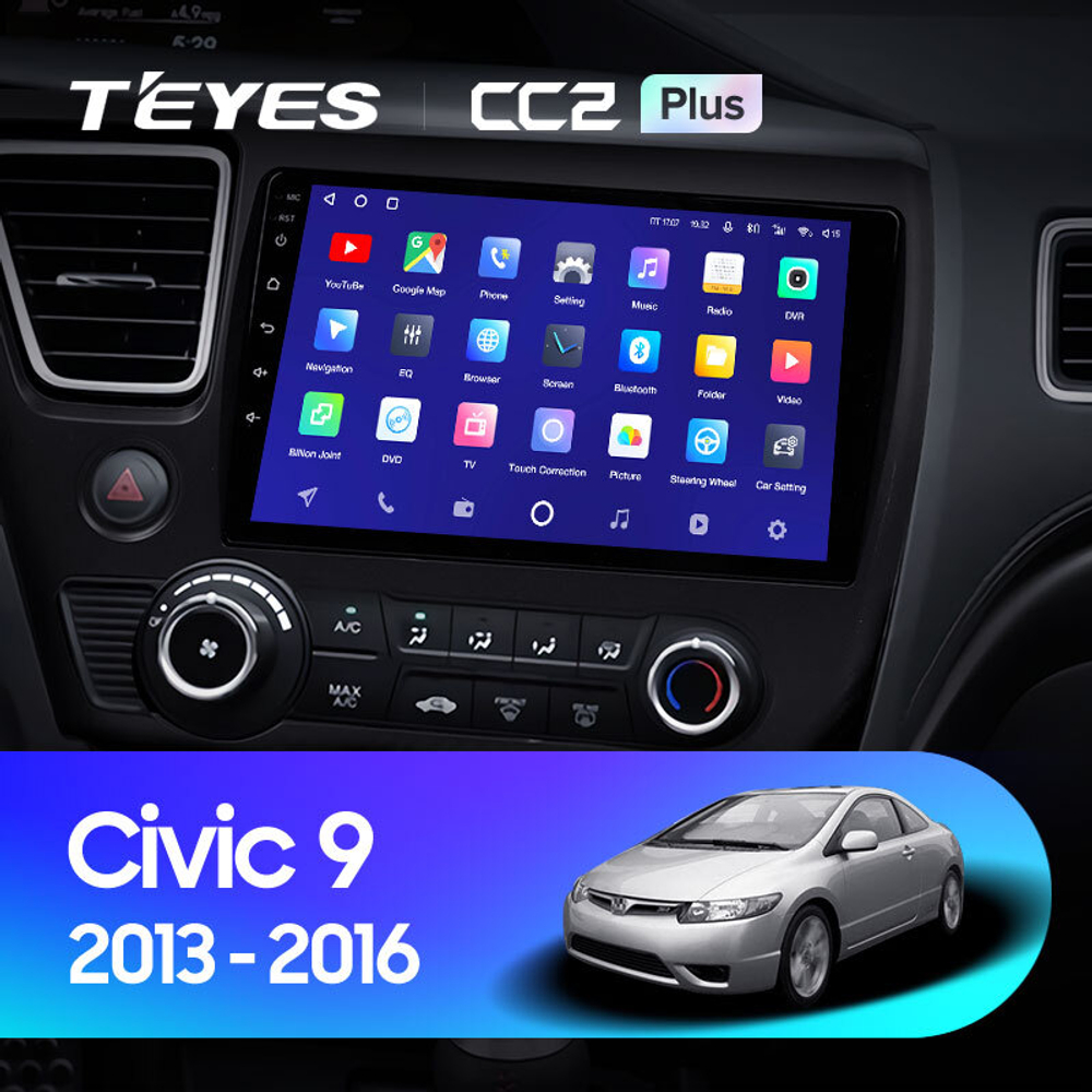 Teyes CC2 Plus 9" для Honda Civic 9 2013-2016