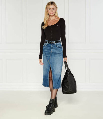 Джинсовая юбка Tommy Jeans - голубой(DW0DW18225)