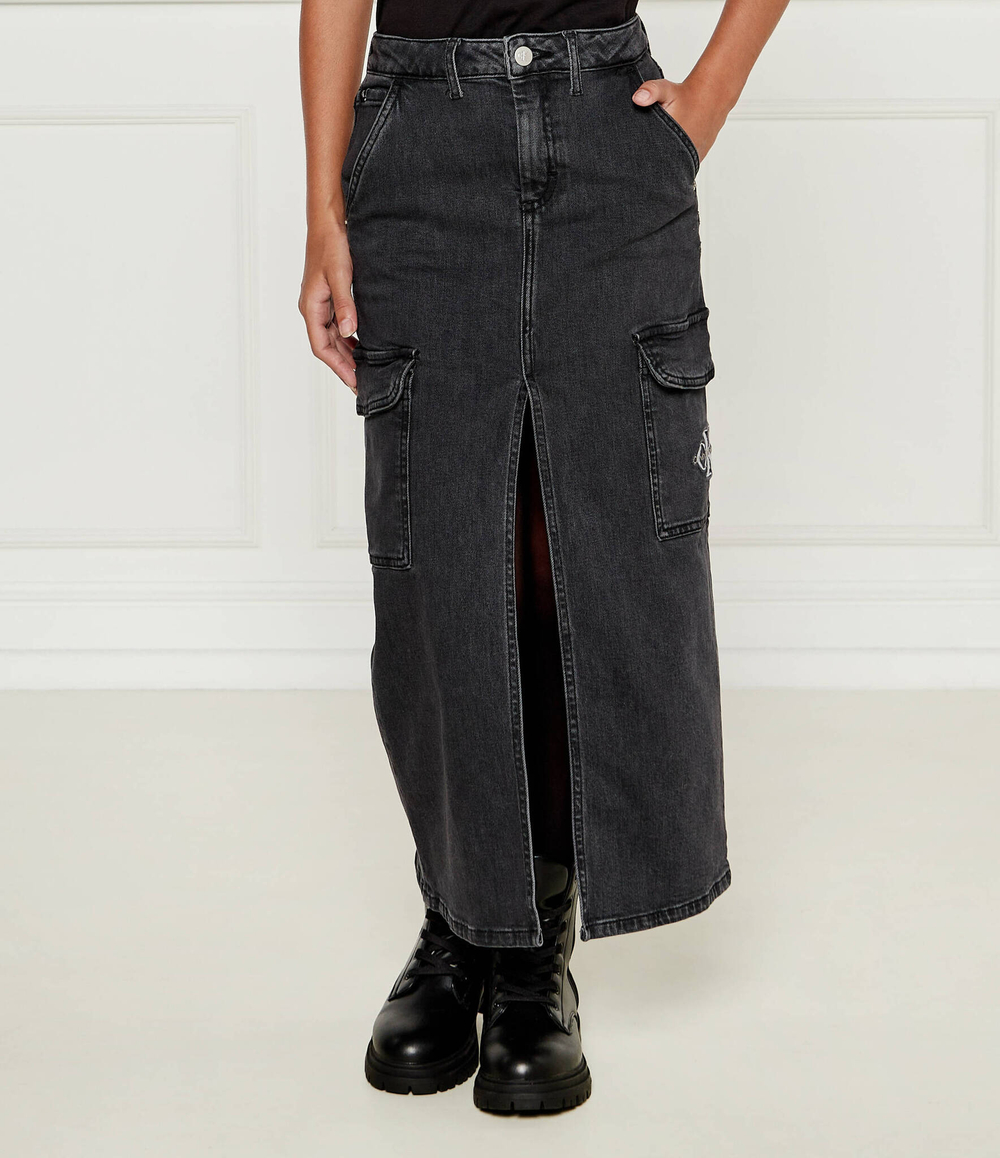 Джинсовая юбка Calvin Klein Jeans - черный(IG0IG02520)