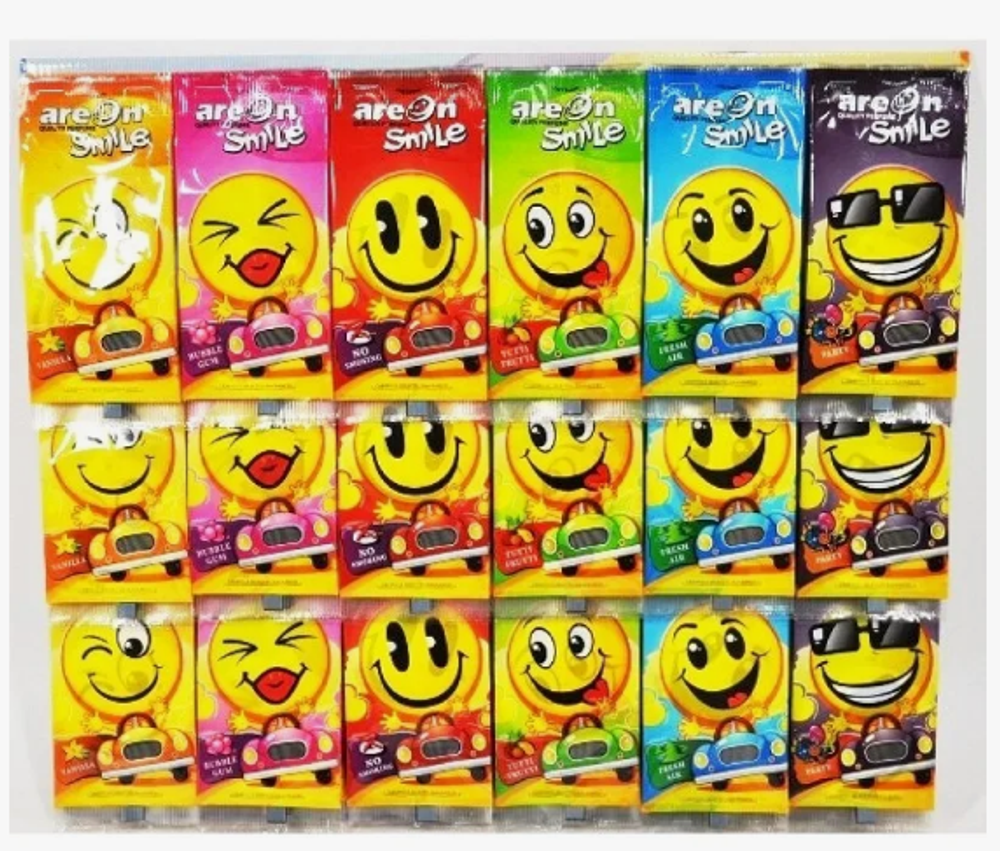 Ароматизатор сухой AREON Смайл -  ЛИСТ 72шт