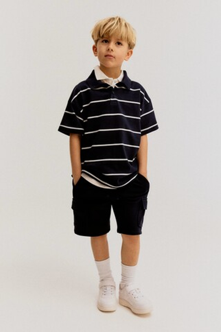 H&M Шорты-карго, темно-синий