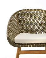 Кресло Olbia из искусственного ротанга и массива тика