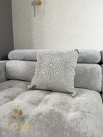 Подушка декоративная "Кружево" серо-оливковая 45x45x10см от J-LINE