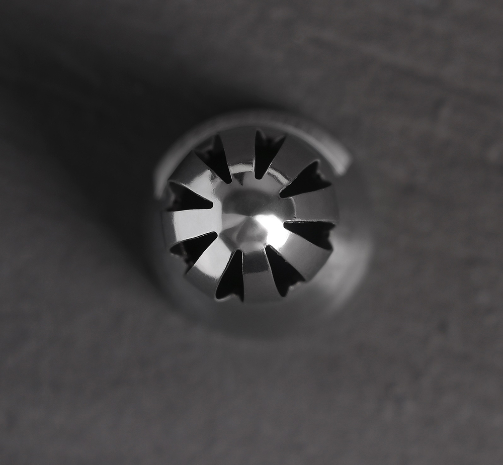 Насадка кондитерская «Сфера.Широкие прорези», d=3 см, выход 2,3 см, нержавеющая сталь