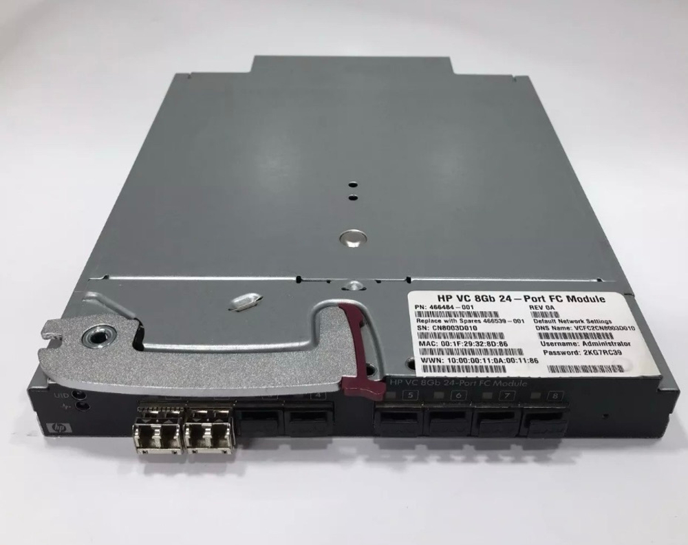 Коммутатор HP BLADESYSTEM CCLASS 8GB VIRTUAL CONNECT FIBRE CHANNEL MODULE