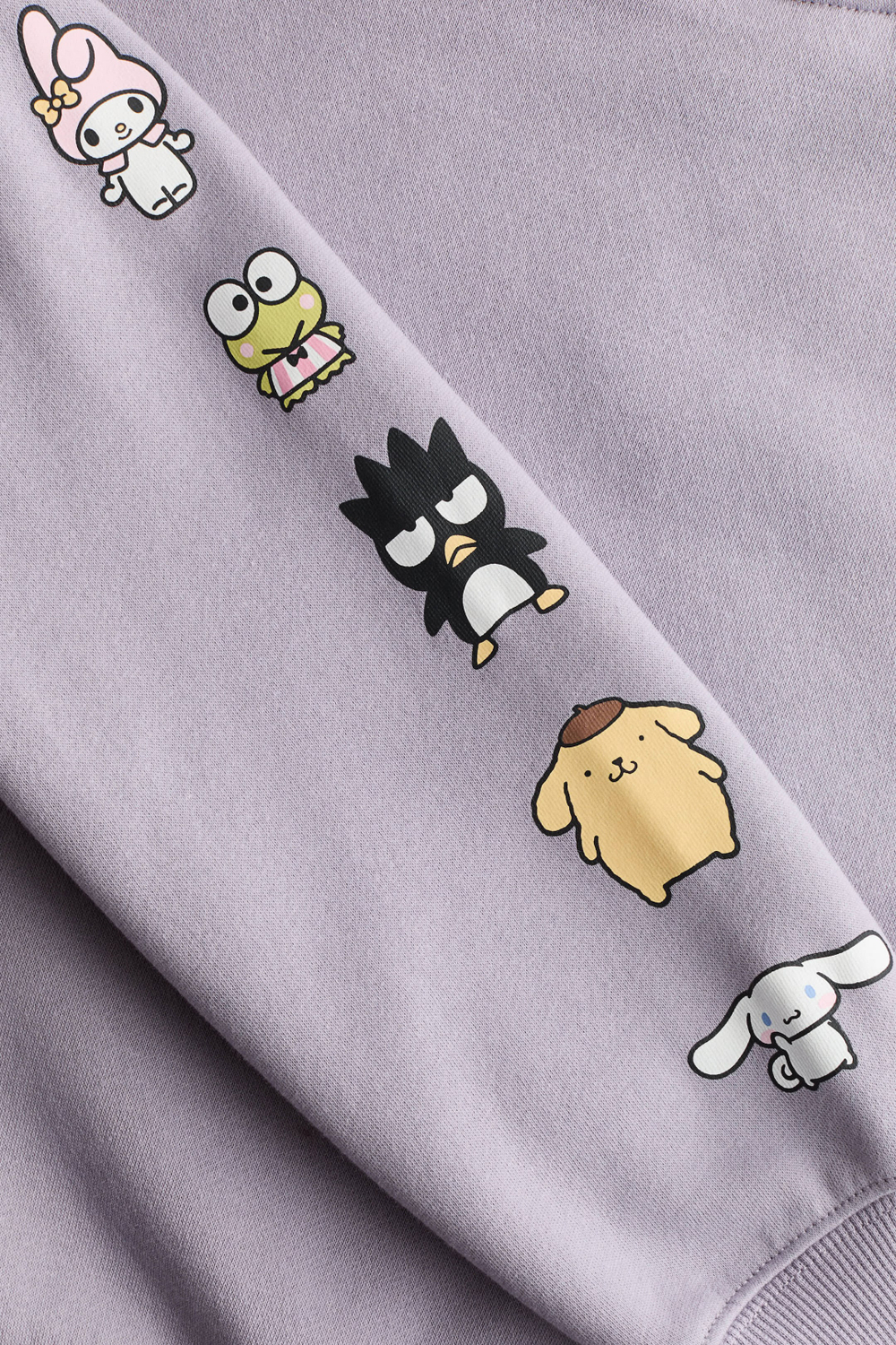 H&M Толстовка с принтом, фиолетовый