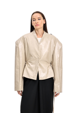 Куртка кожаная SAVAGE Ivory