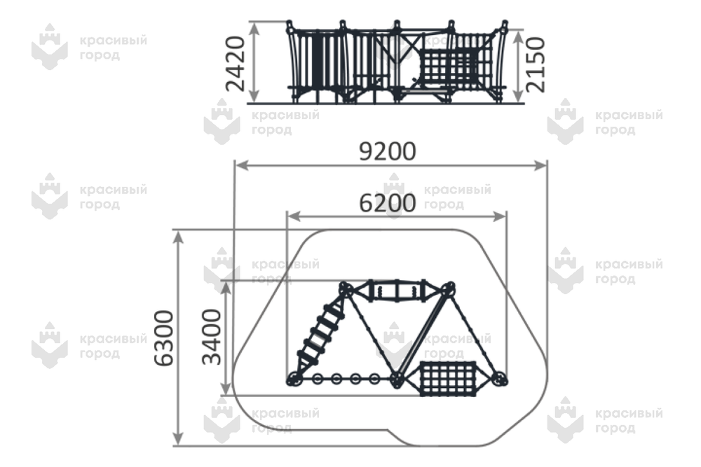 Канатный комплекс Головоломка мини