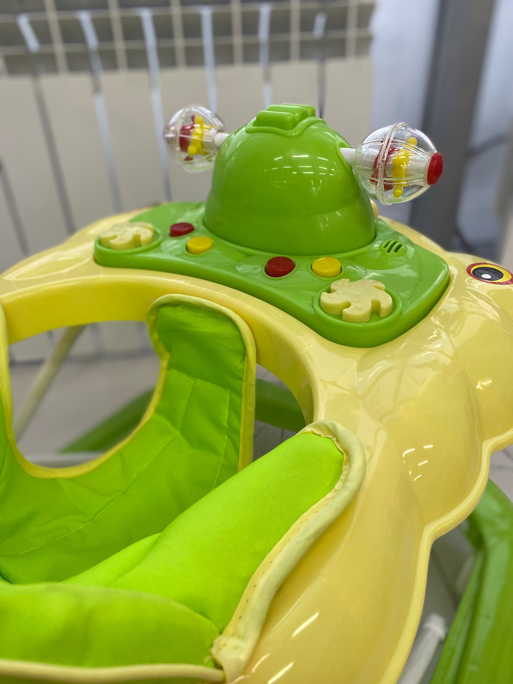 Ходунки SBL 5301 T1 (Teddy Bear), зеленый (силиконовые колеса)