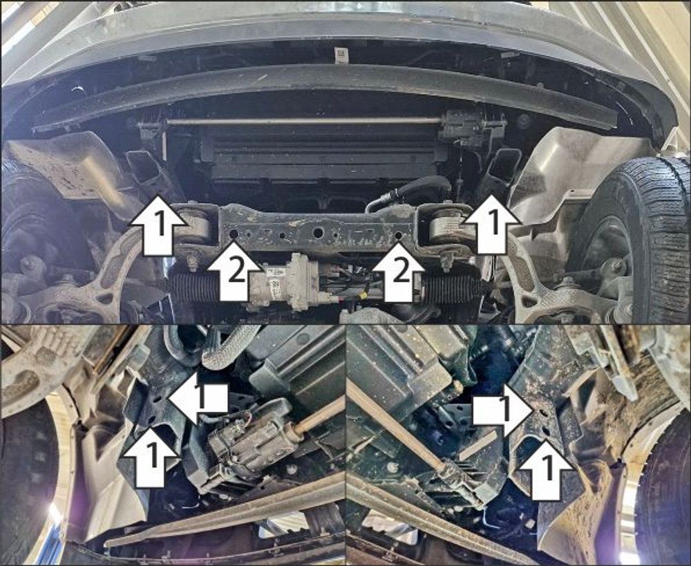 Защита Радиатора. 5 мм, Алюминий. для Dodge Ram 1500 2024-н.в., Motodor.32915