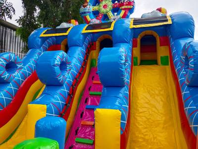 Коммерческий надувной батут "Парк развлечений" 9*5*5,5 м