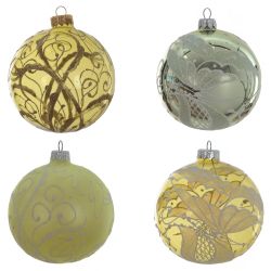 GAEM Украшение новогоднее "Шар" (блок 4 шт), L10 W10 H11 см, (в ассорт.)