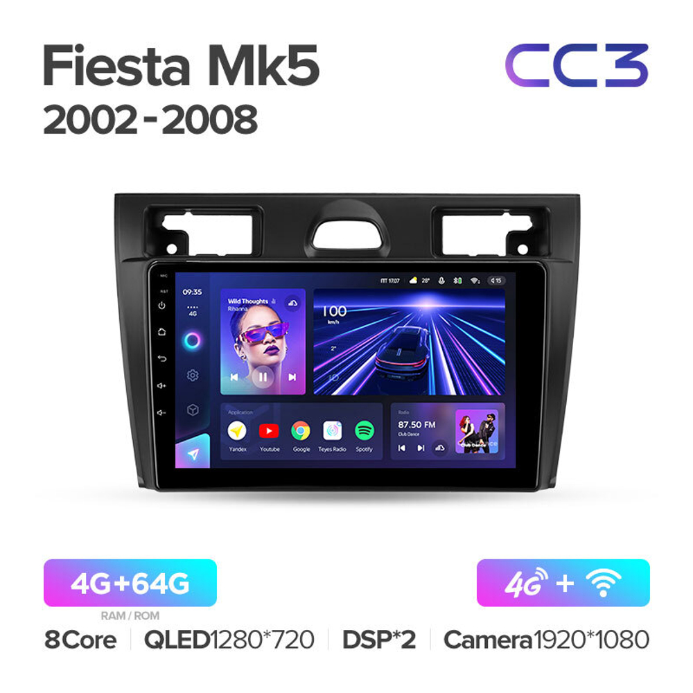 Teyes CC3 9"для Ford Fiesta 5 2002-2008