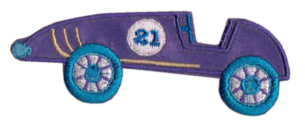 Термоаппликация HKM "Rennwagen Reflex blau", 8,5 х  5 см, 1 шт (10206100/121214/0010869/03_Германия)