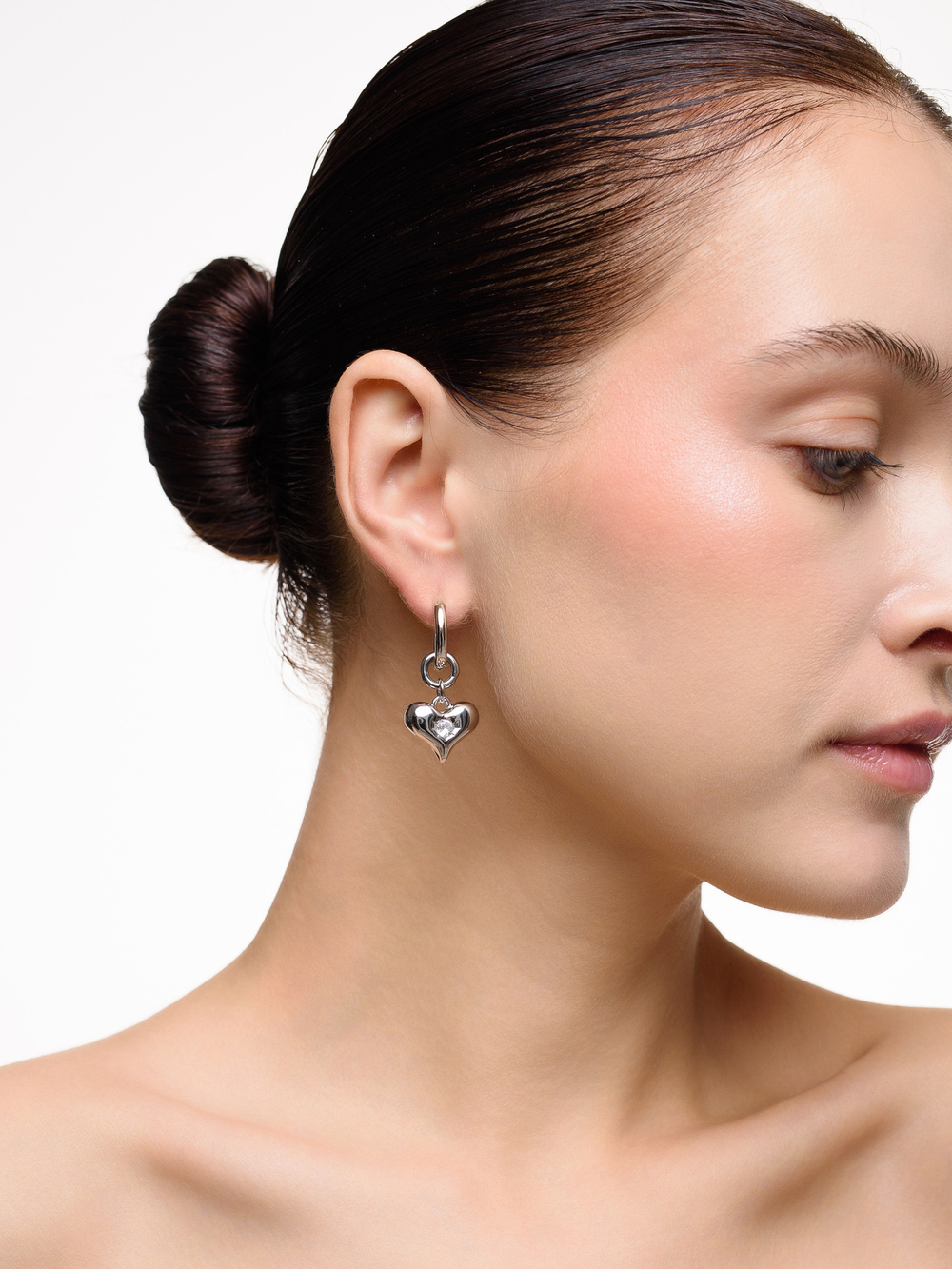 Серьги "Love Crystal" Silver