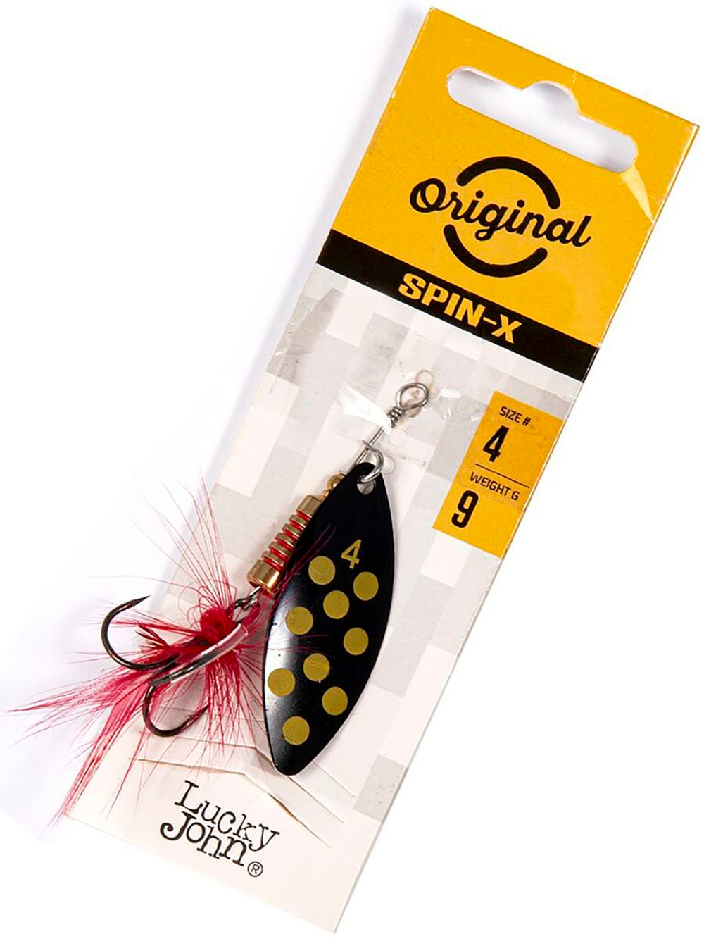 Блесна вращающаяся Lucky John SPIN X LONG 04 9,0г BF (5шт. в упк.)