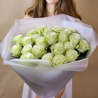 Букет из 25 белых высоких роз (# 317)