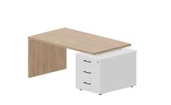 Стол на опорной тумбе 3 ящика (правый) 160(+0/15/30)х90х73.5см