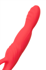 Вибратор с двигающейся головкой Flovetta Carnation розовый 19 см