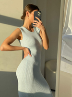 Платье MOREON с закрытым декольте, голубой