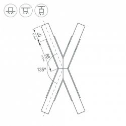 Соединитель угловой X-образный накладной Arlight KLUS 026245