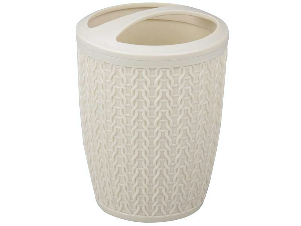 Подставка для зубных щеток "Вязаное плетение" (бежевый)