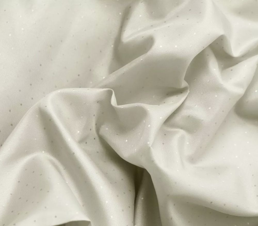 Ткань подкладочная Жаккард, шир. 150 см, 60 гр/м2, 100% п/э, молоко