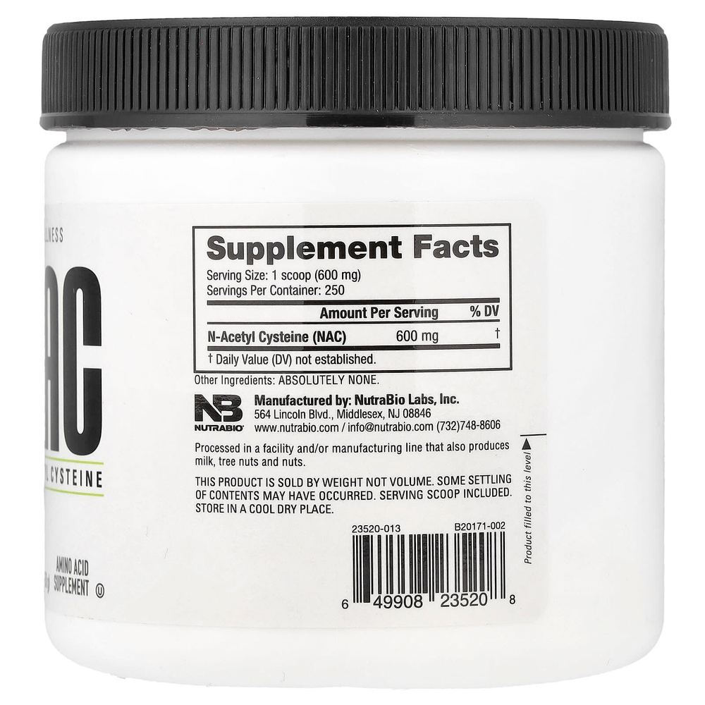 NutraBio, NAC, 150 г (5,3 унции)