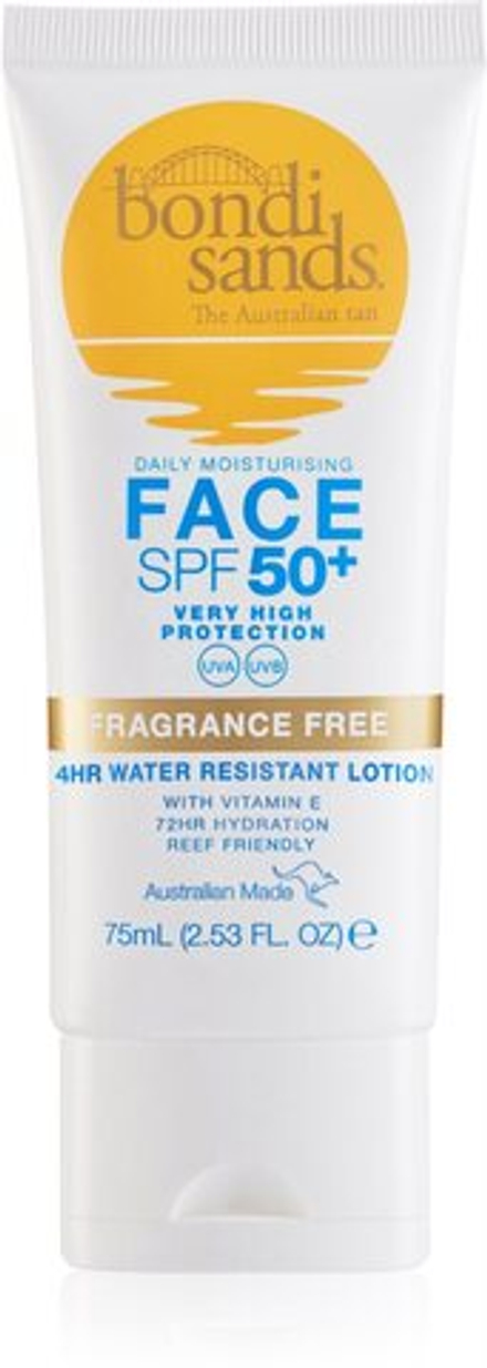Bondi Sands SPF 50+ Face Fragrance Free - солнцезащитный крем для лица без запаха SPF 50+ /   75  ml  / GTIN 810020170177