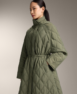 Oysho Водоотталкивающая стеганая куртка FELLEX® AEROGEL, хаки
