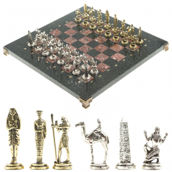 Шахматы "Древний Египет" доска 32х32 см из камня креноид G 122672