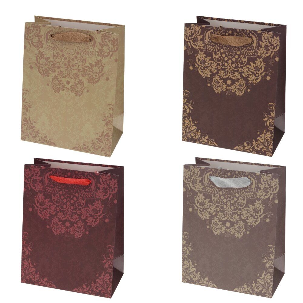 GAEM Пакет подарочный (бумага 230г/м2, блок микс 12шт), L18 W8 H23 см, 4в.