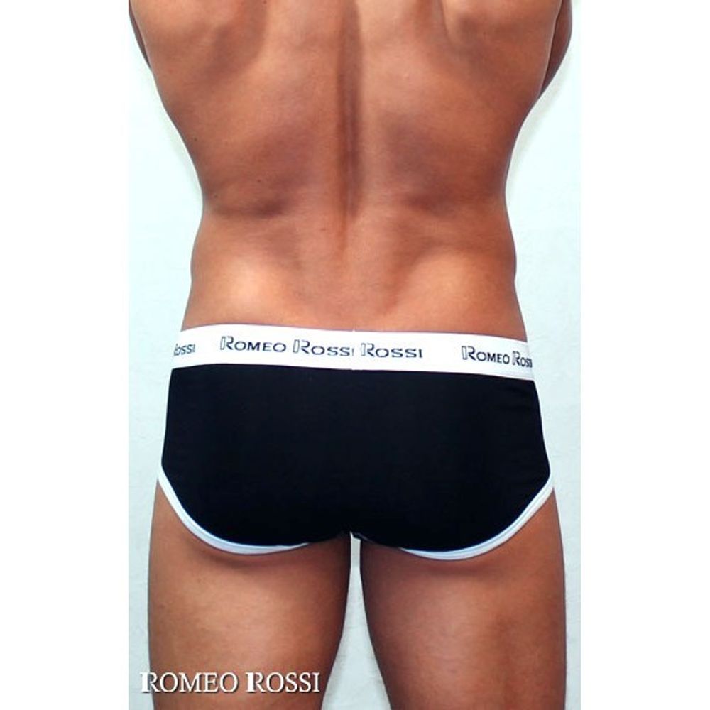 Мужские трусы брифы черные Romeo Rossi RR366-2 Brief