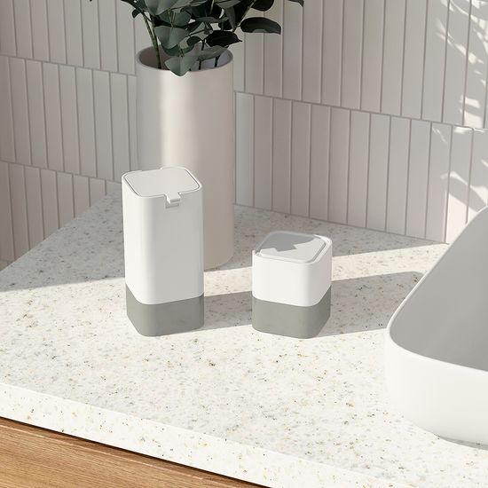 Диспенсер для жидкого мыла tyer, 430 мл, белый/серый