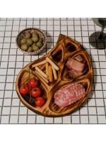 Деревянная менажница "Лист" из кедра