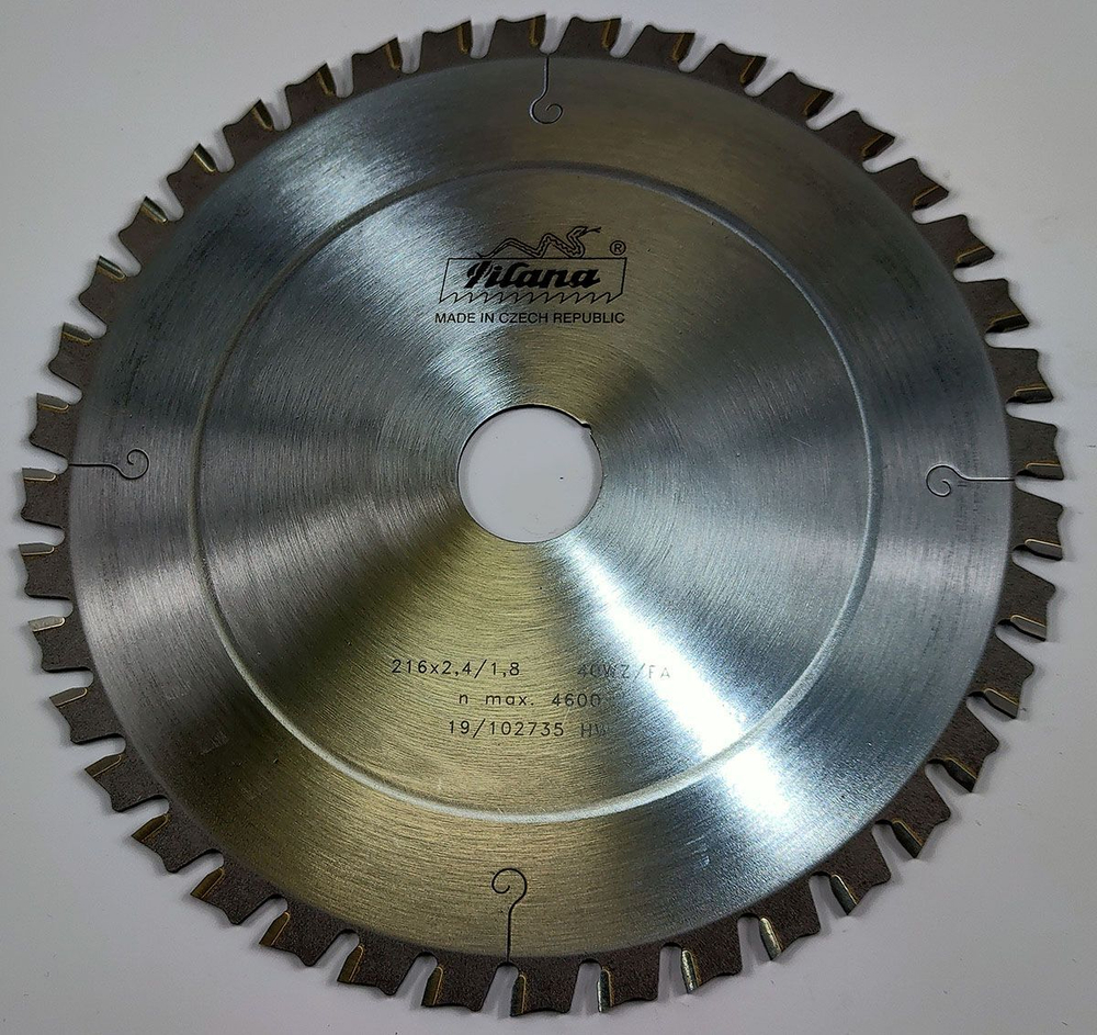 Пила дисковая TCT "Pilana" 216x2.4/1.8x30 z40 88 WZ/FA