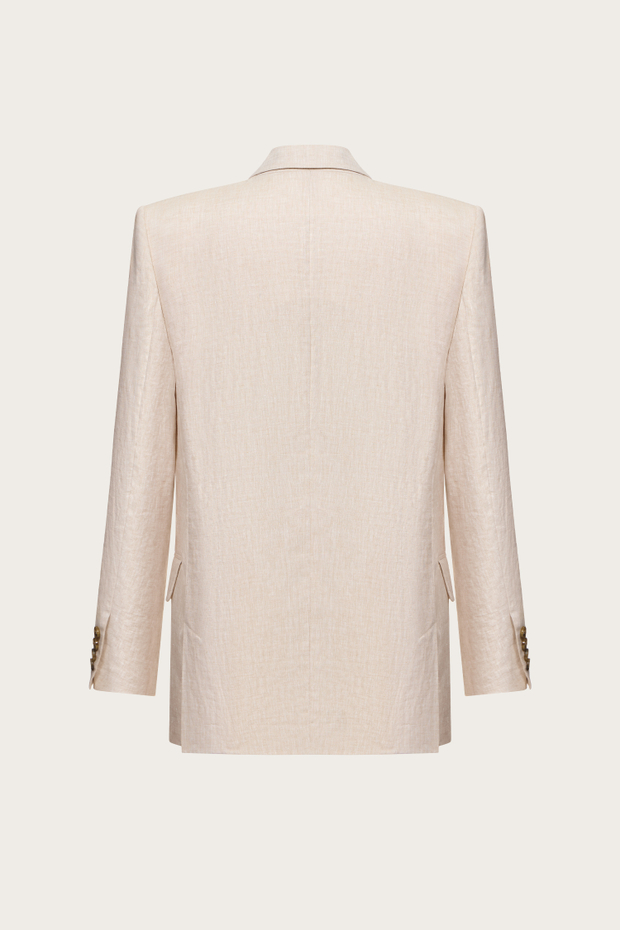 Двубортный жакет из льна