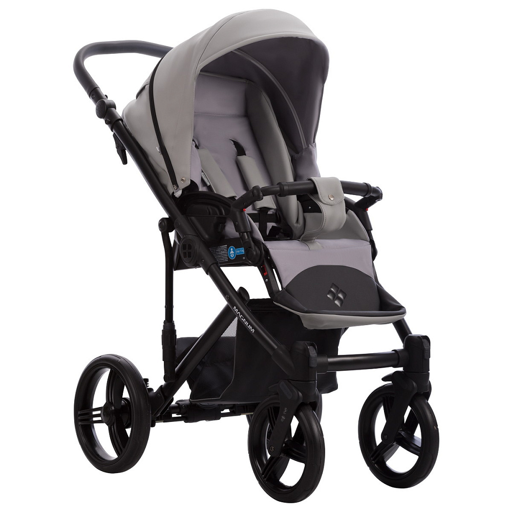 Детская коляска Bebetto Magnum Prima 2 в 1 02 св.серая кожа